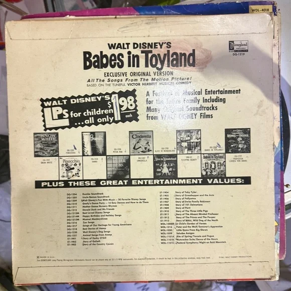 Four vintage Disney LP’s